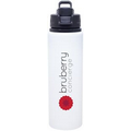 28 Oz. White H2go Surge Aluminum Water Bottle